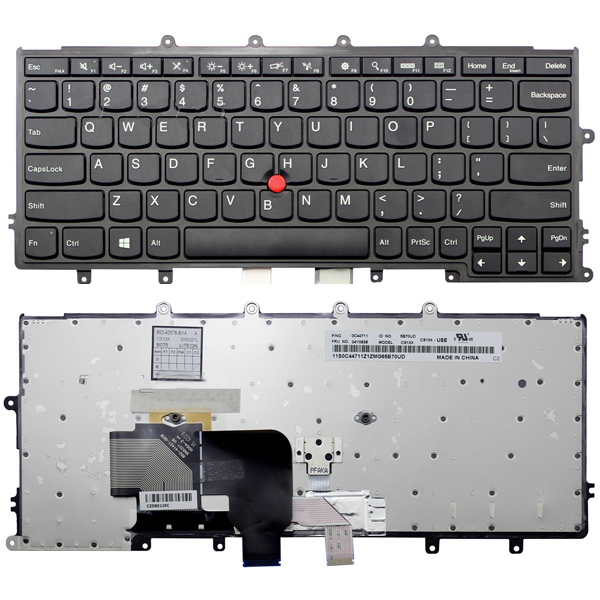 Πληκτρολόγιο Lenovo X240 X250 X260 X270, Μαύρο, με Pointing Stick, US/UK