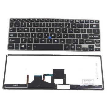 Πληκτρολόγιο Toshiba Portege Z30, Γκρί με Backlit, US/UK