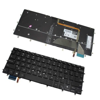 Πληκτρολόγιο Dell Inspiron 13 7347 7348 XPS 13 9343 9350, Μαύρο με Backlit, US
