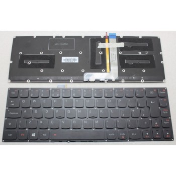 Πληκτρολόγιο Lenovo IdeaPad Yoga 3 Pro 1370, Μαύρος, Με Backlit, UK