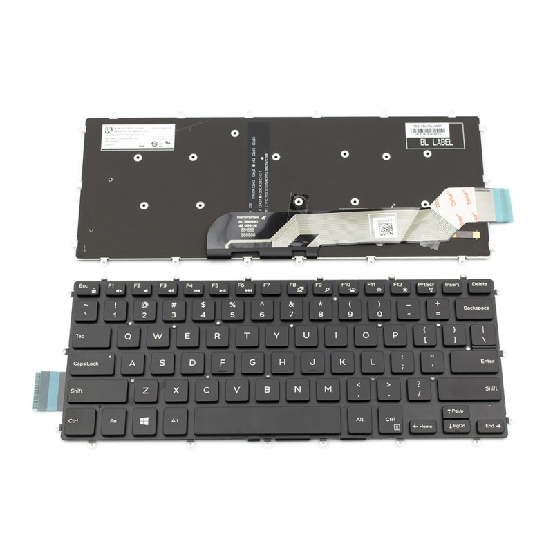 Πληκτρολόγιο Dell Inspiron 14-7466 15-5568 15-7569, Μαύρο με Backlit, US/UK