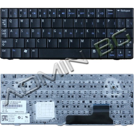 Πληκτρολόγιο Dell Inspiron Mini 9, Μαύρο, US/UK