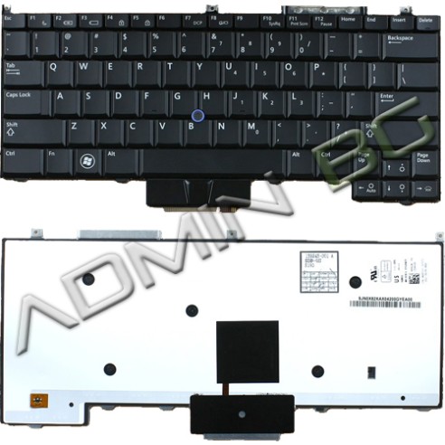 Πληκτρολόγιο Dell Latitude E4300, Μαύρο, με Pointing Stick με Backlit, US/UK