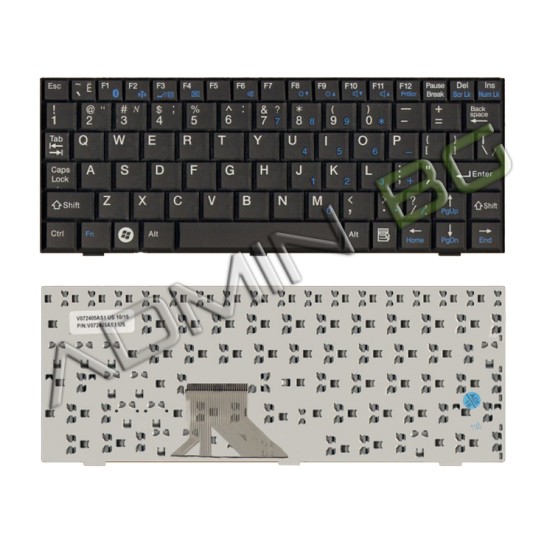 Πληκτρολόγιο Fujitsu M1010 Mini 3520 Ui3520, Μαύρο, US/UK