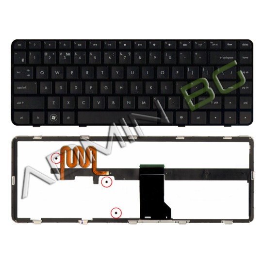 Πληκτρολόγιο HP DM4 DM4-110, Μαύρο Μπρούντζος με Backlit, US/UK
