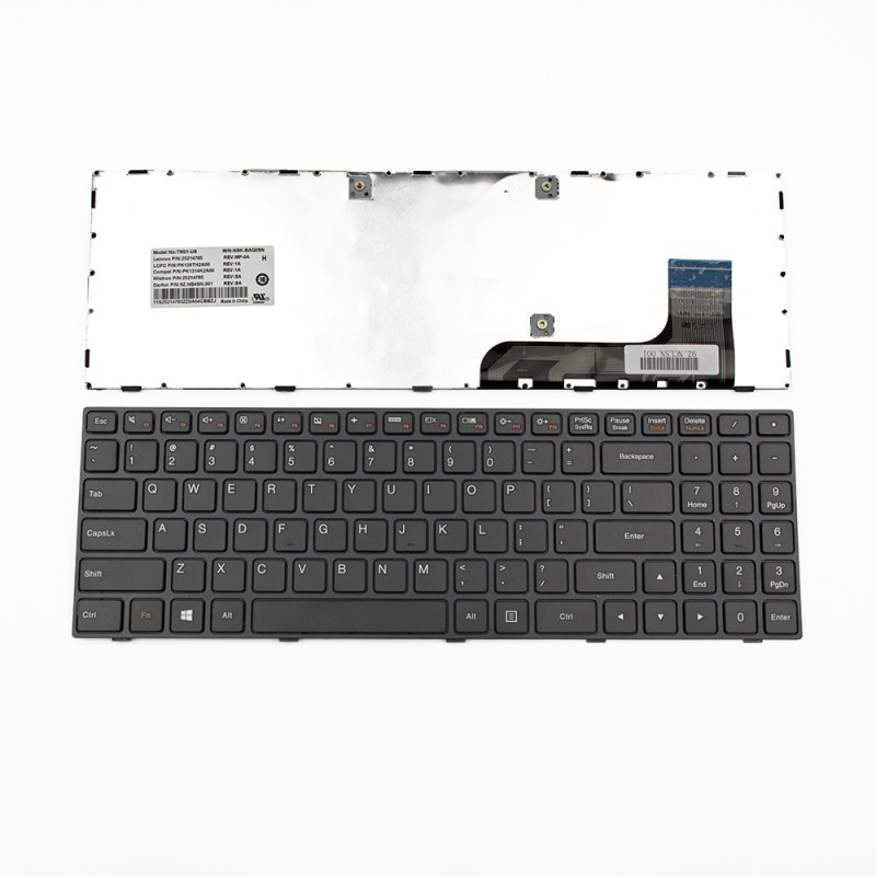 Πληκτρολόγιο Lenovo IdeaPad 100-15 100-15IBY, Μαύρο, US/UK