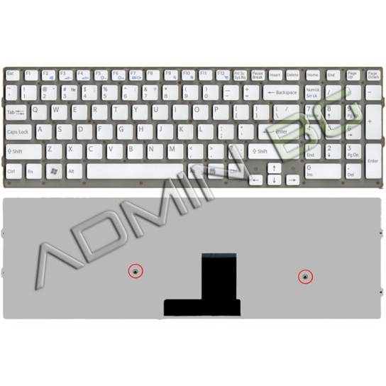 Πληκτρολόγιο Sony Vaio VPC-EC VPCEC, άσπροa, US ( +BG Print)