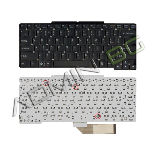 Πληκτρολόγιο Sony Vaio VGN-SR, Μαύρο, US ( +BG Print)