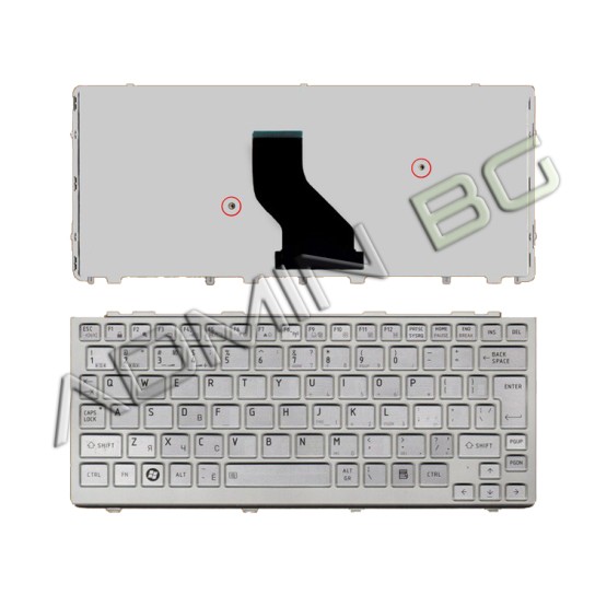 Πληκτρολόγιο Toshiba Mini NB305 NB300 NB200, Ασήμι Ασήμι, US/UK
