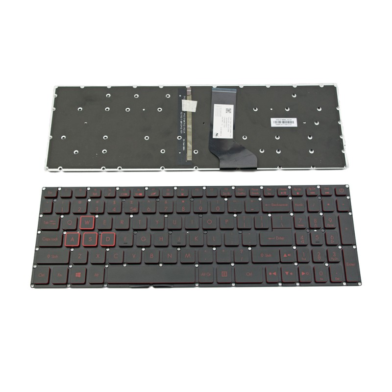Πληκτρολόγιο Acer Nitro 5 AN515-51 AN515-52 AN515-53, Μαύρο με Backlit, US