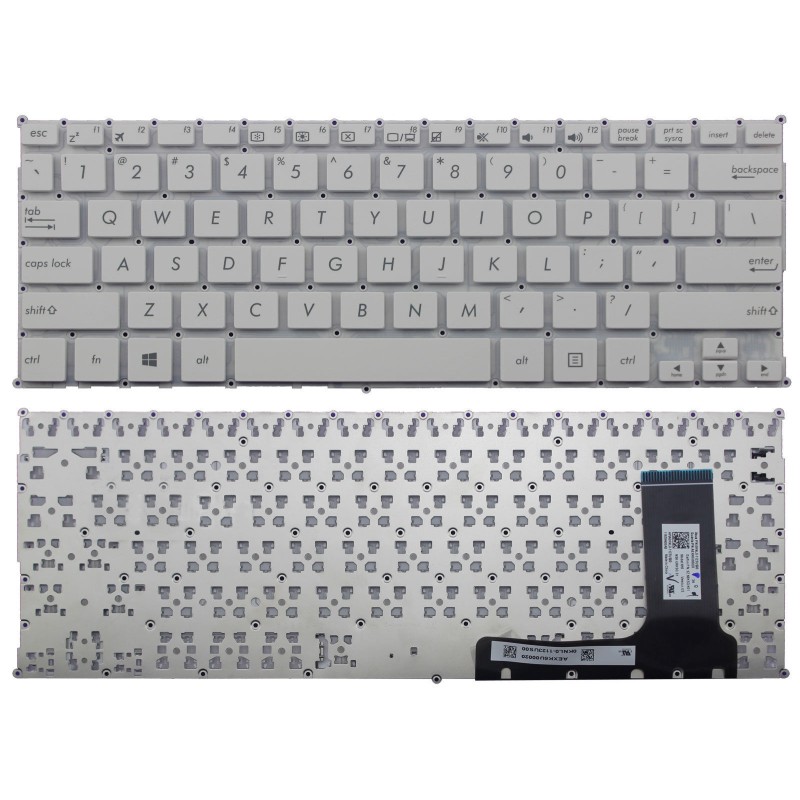 Πληκτρολόγιο Asus X202E S200 X201E, άσπροa, US