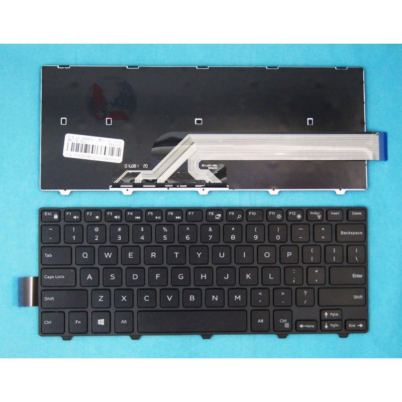 Πληκτρολόγιο Dell Inspiron 14-3000 Series 5447 5442 5445 7447, Μαύρο, US/UK