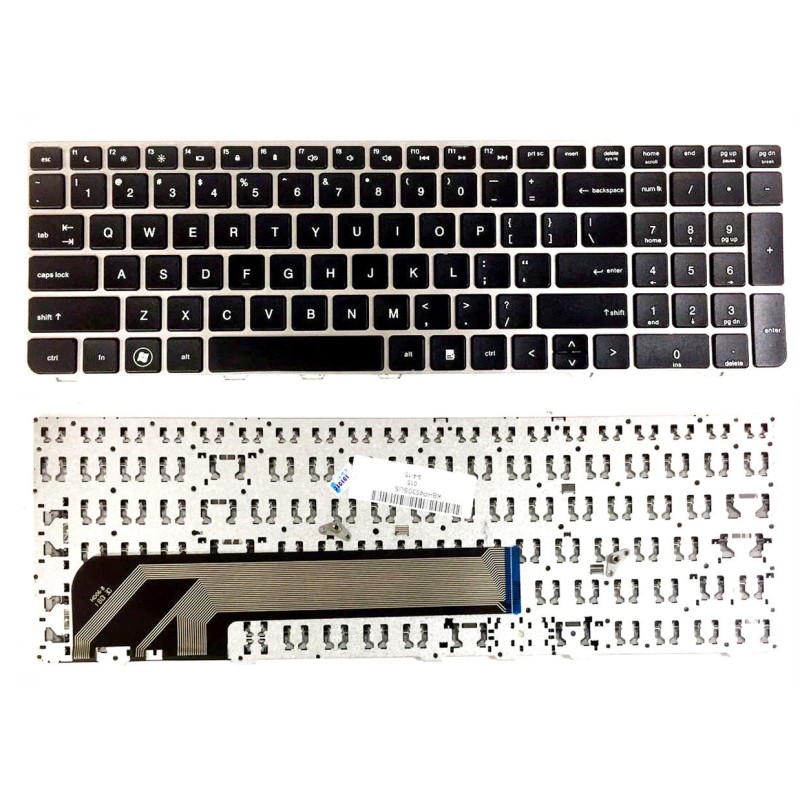 Πληκτρολόγιο HP ProBook 4535S 4530S 4730S, Μαύρο Ασήμι, US/UK ( +BG Print)