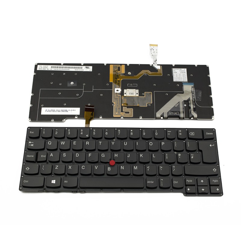 Πληκτρολόγιο Lenovo ThinkPad X1 Carbon Gen 2, 2nd Gen Μαύρο με Backlit, UK