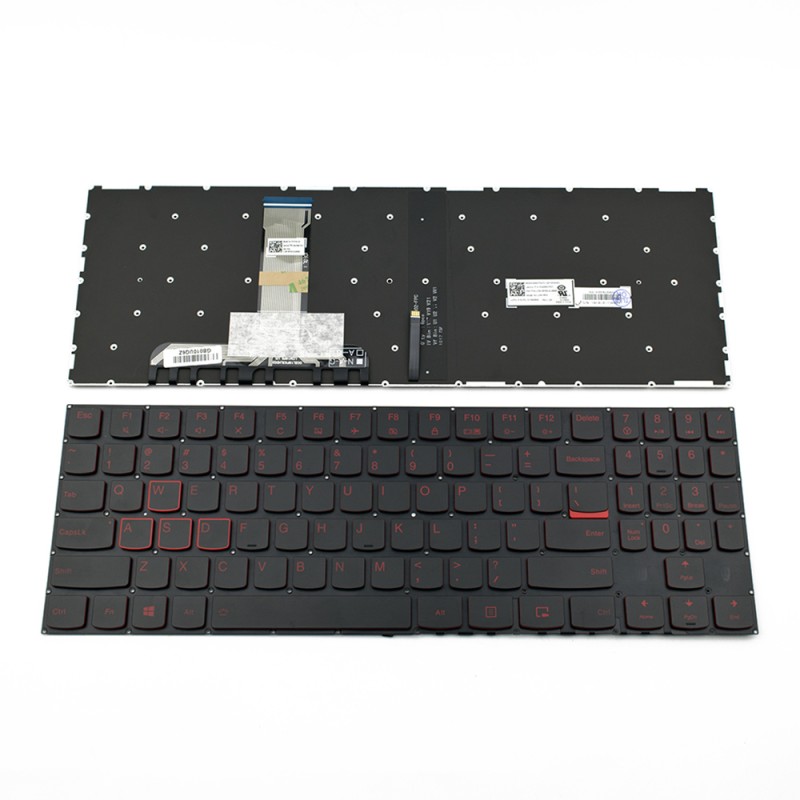 Πληκτρολόγιο Lenovo Y520 Y720, Μαύρο με Backlit, US/UK