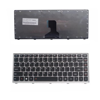 Πληκτρολόγιο Lenovo Z400, Μαύρο Ασήμι, US/UK ( +BG Print)