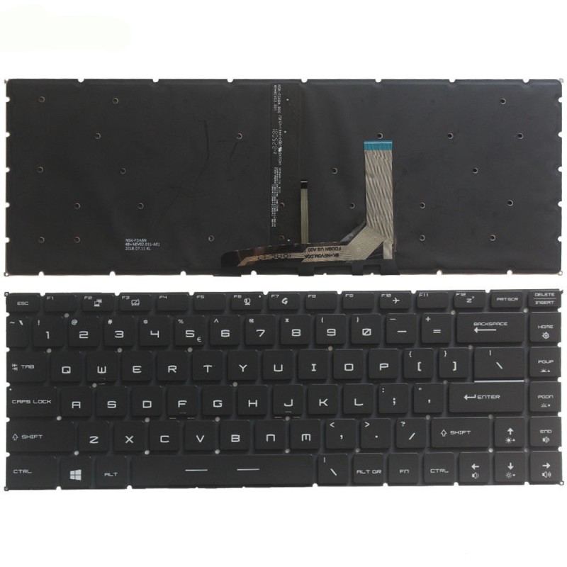Πληκτρολόγιο MSI GS65 GS65 Stealth GS65VR MS-16Q2, Μαύρο με Backlit, US