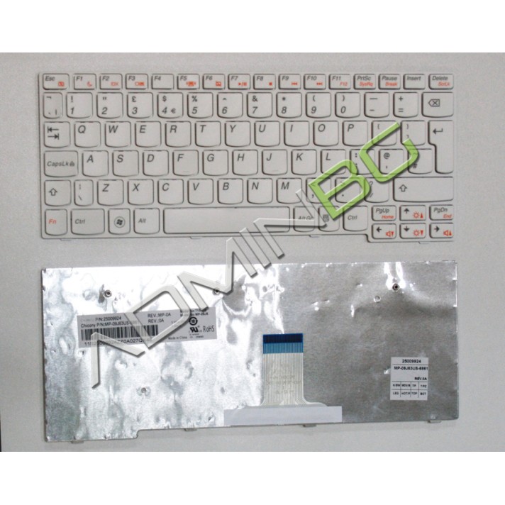 Πληκτρολόγιο Lenovo IdeaPad S10-3, άσπροa άσπροa, US/UK
