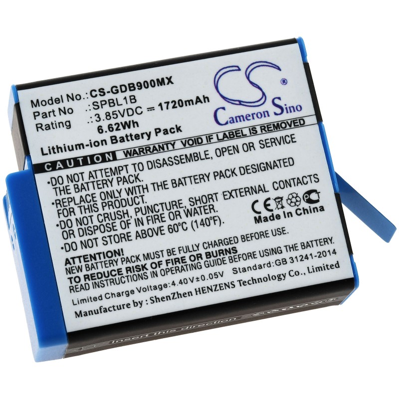 Μπαταρία για Actioncam GoPro Hero 9, AHDBT-901, type SPBL1B 1720mAh/6,6Wh