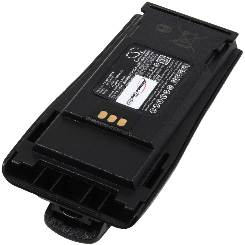 Power Μπαταρία για Motorola CP150 CP200/PR400 Type NNTN4970A Note the design! 2600mAh/19Wh
