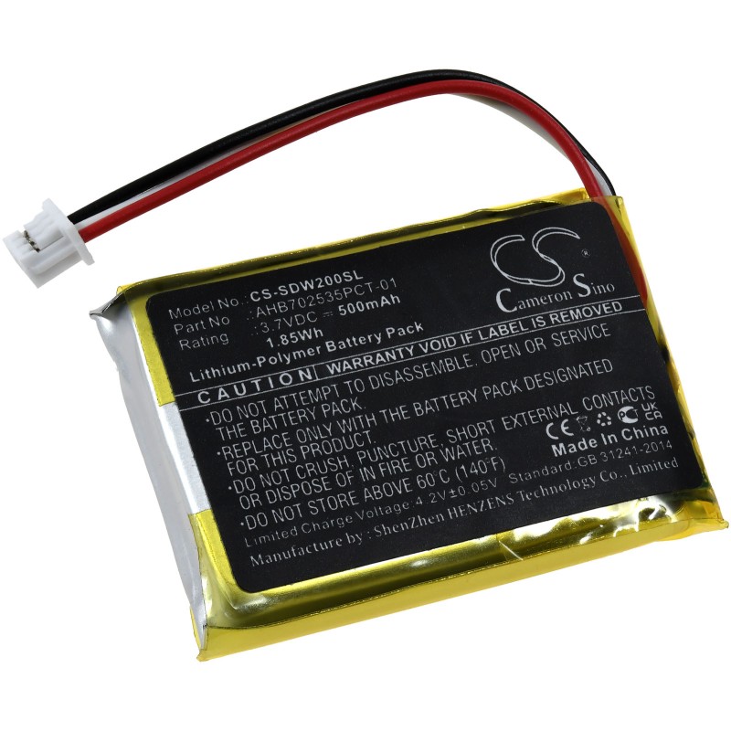 Battery συμβατή με Sennheiser Momentum True Wireless 2, type AHB702535PCT-01 500mAh/1,85Wh
