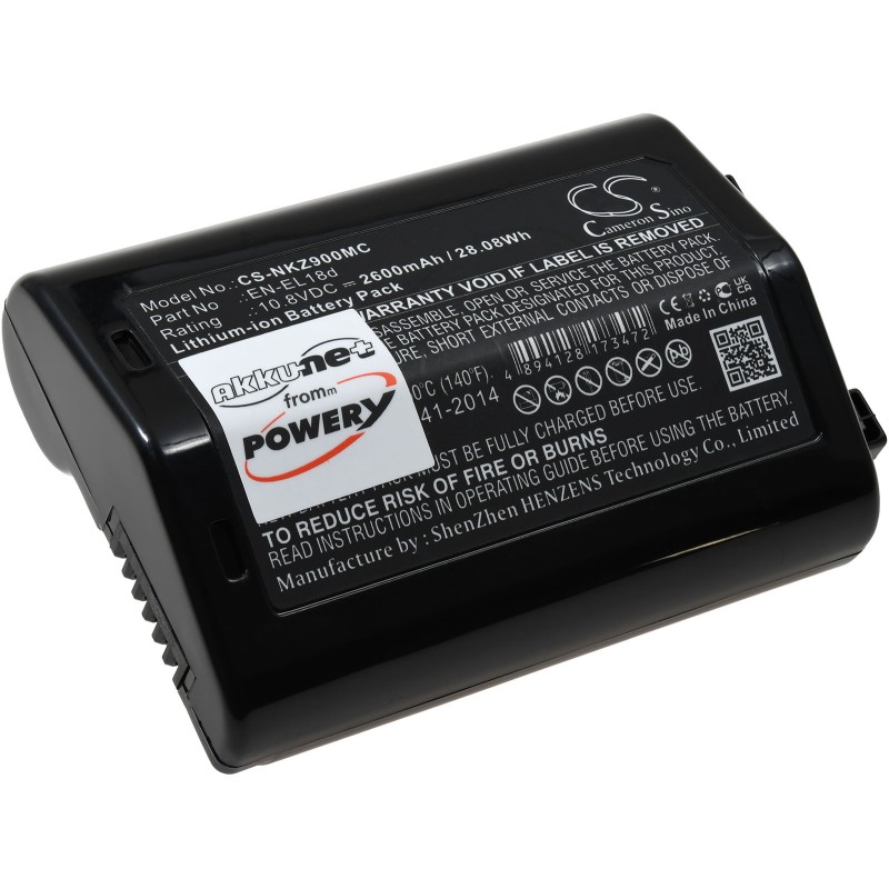 Μπαταρία για camera Nikon D6, Z9, type EN-EL18d 2600mAh/28Wh