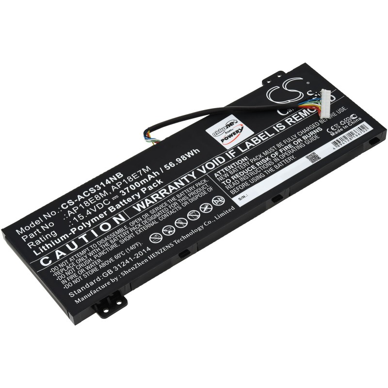 Μπαταρία για Gaming Laptop Acer Nitro 5 AN515-55-53S4 , Nitro 5 AN515-55-73LA, Type AP18E7M 3700mAh/57Wh