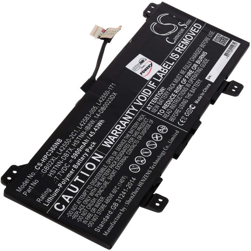 Μπαταρία για Laptop HP Chromebook X360 11 G6, Type GB02XL 5900mAh/45Wh