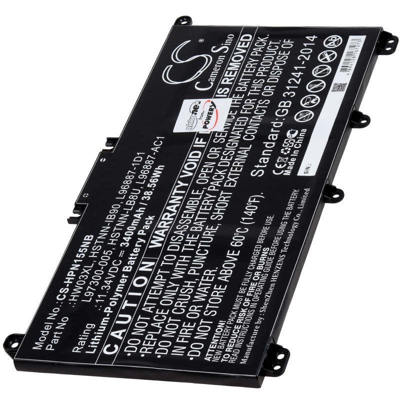 Μπαταρία για Laptop HP Pavilion 15 15-EG0000 Pavilion 15 EG0073CL Type HW03XL 3400mAh/39Wh