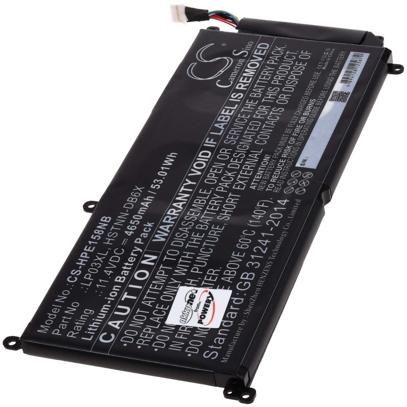 Μπαταρία για Laptop HP Envy 15-ae065sa, Envy 15-ae116tx, Type LP03XL 4650mAh/53Wh