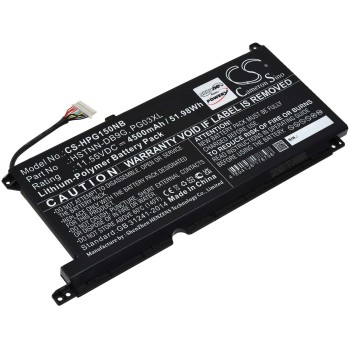 Μπαταρία για Laptop HP Pavilion Gaming 15/ Type HSTNN-DB9G / PG03XL(Please note the design!) 4500mAh/52Wh