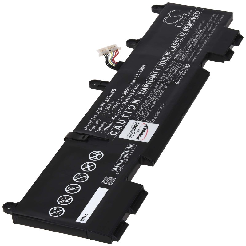 Μπαταρία για Laptop HP Elite X360 1040 14 G10 X360 830 G10 Type WQ03XL 3050mAh/35Wh