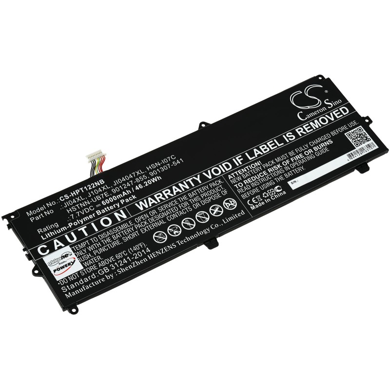 Μπαταρία για Laptop HP Elite X2 1012 G2 1LV78EA, 1012 G2 1LV76EA, Type JI04XL and others. 6000mAh/46,2Wh
