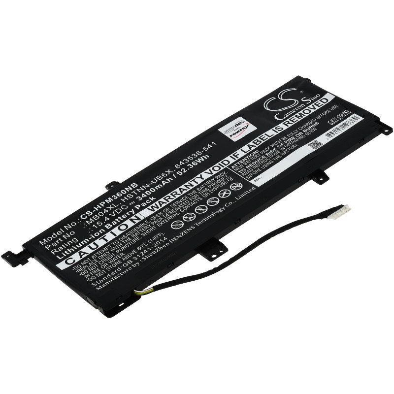 Μπαταρία για Laptop HP Envy X360 15-aq101ng, Envy X360 15-aq106ng, Type MB04XL and others. 3400mAh/52,4Wh