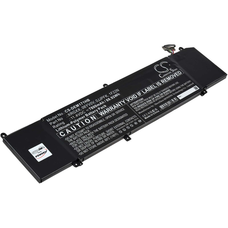 Power Μπαταρία για laptop Dell Alienware M15 R1 2018, G5 15 5590, G7 15 7590, type XRGXX 7800mAh/88,9Wh