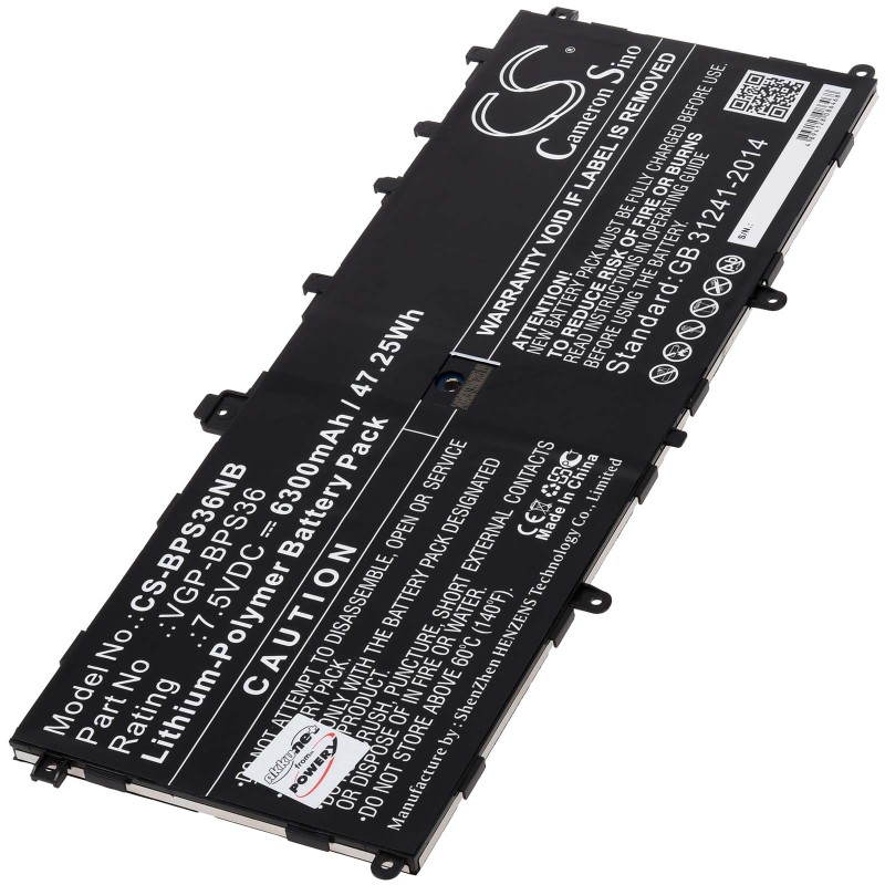 Μπαταρία για Laptop Sony VAIO Duo 13 SVP1321ZPWR SVD13236PW Type VGP-BPS36 6300mAh/47Wh