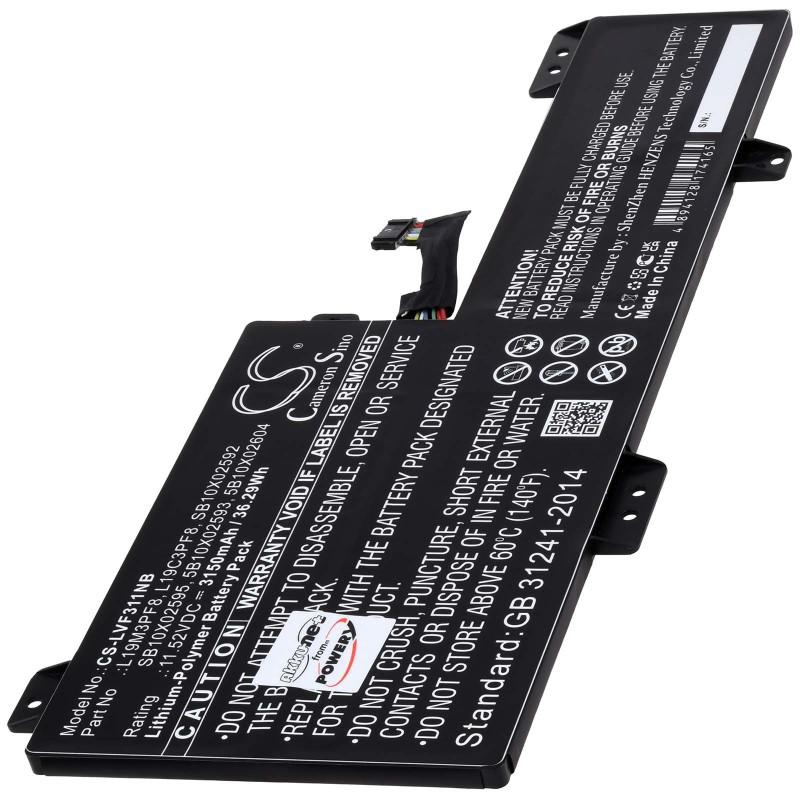 Μπαταρία για Laptop Lenovo IdeaPad Flex 3 11IGL05, Flex 3 11IGL05 82B20005US, Type L19C3PF8 3150mAh/36Wh