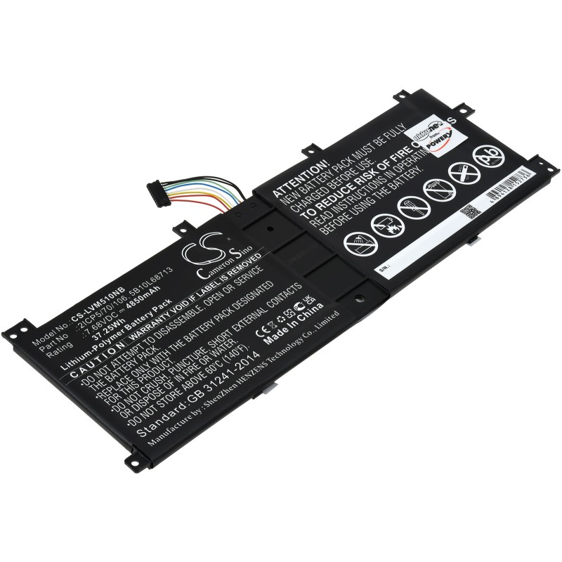 Μπαταρία για Laptop Lenovo IdeaPad Miix 510-12ISK-80U1000SGE, Type 5B10L68713 4850mAh/37Wh
