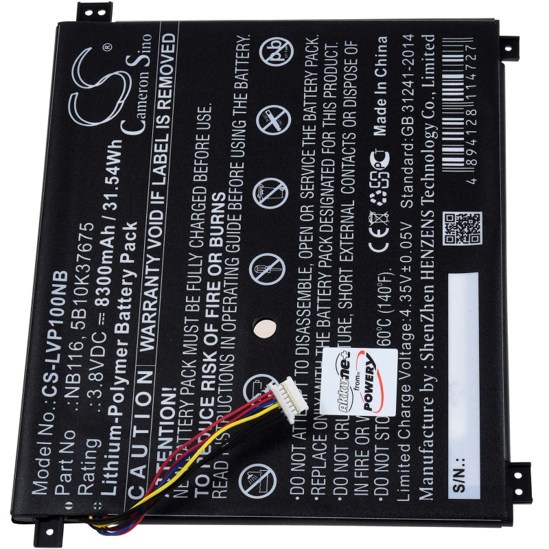 Μπαταρία για Laptop Lenovo IdeaPad 100S-11IBY 80R200DHGE, Type NB116 8300mAh/32Wh