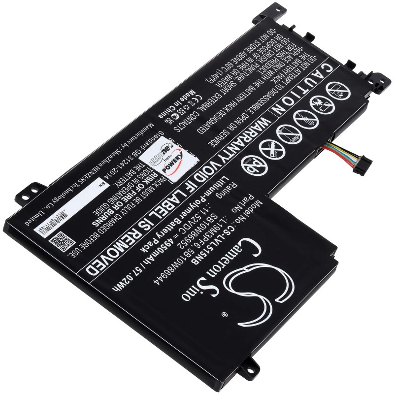 Μπαταρία για Laptop Lenovo IdeaPad 5-15IIL05, Type L19M3PF6, Type SB10W86952 4850mAh/57Wh