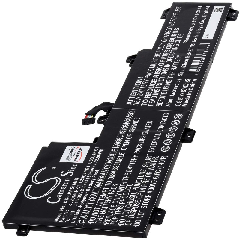 Μπαταρία για Laptop Lenovo IdeaPad 5 Pro Xiaoxin Pro 16 Type L20C4PE1 4750mAh/73Wh