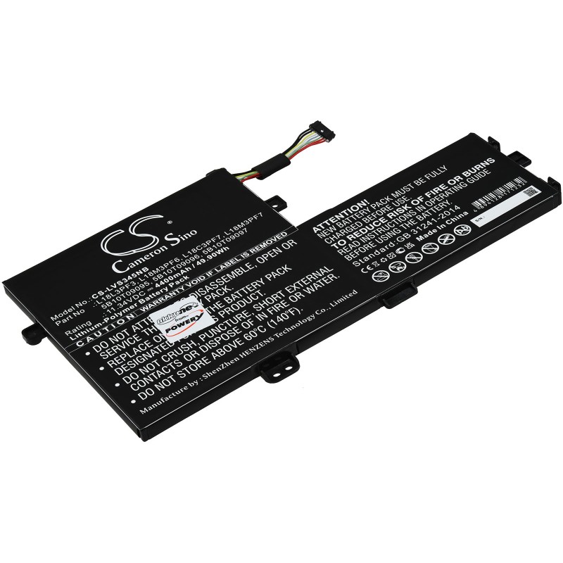 Μπαταρία για Laptop Lenovo IdeaPad IdeaPad S340-15API(81NC00H0GE), Type L18M3PF7 4400mAh/49,9Wh