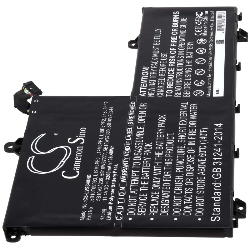 Μπαταρία για Laptop Lenovo IdeaPad IdeaPad S340-15IWL, Type L18L3PF2, Type L19M3PF0 3200mAh/36,5Wh
