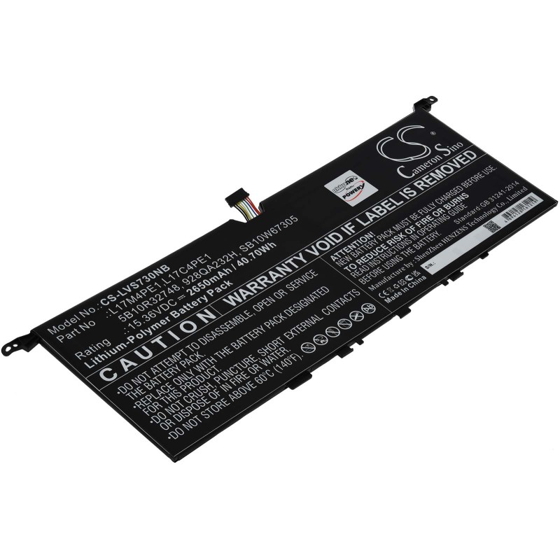 Μπαταρία για Laptop Lenovo Yoga S730, IdeaPad 730S 13, Type L17C4PE1 and others. 2650mAh/40,7Wh