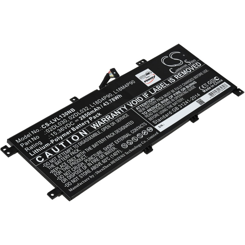 Μπαταρία για Laptop Lenovo ThinkPad L13 Yoga Gen 2 20VLS01300, L13 Yoga 20R5001XAU, Type L18M4P90 2850mAh/43,7Wh