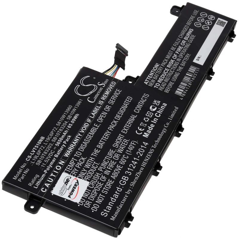 Μπαταρία για suitable Laptop Lenovo ThinkPad T15p P15v Type L19C6P72 5650mAh/65Wh