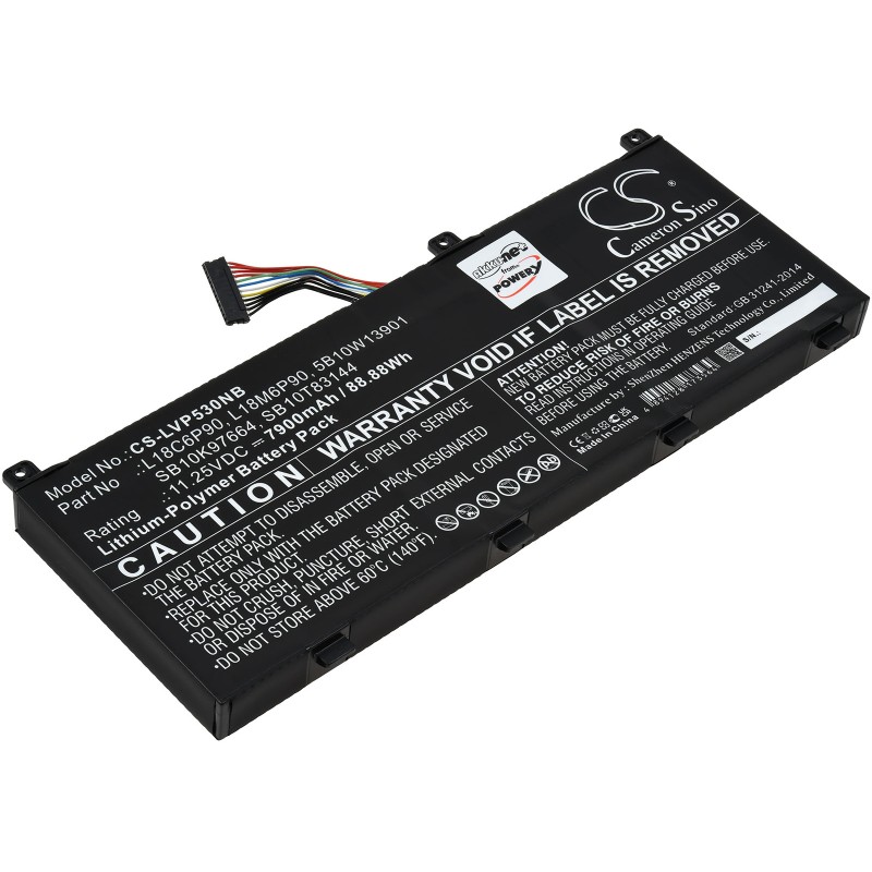 Μπαταρία για Laptop Lenovo Thinkpad P53-20qn0001tw, Thinkpad P53-20qn005qus, Type L18C6P90 7900mAh/89Wh