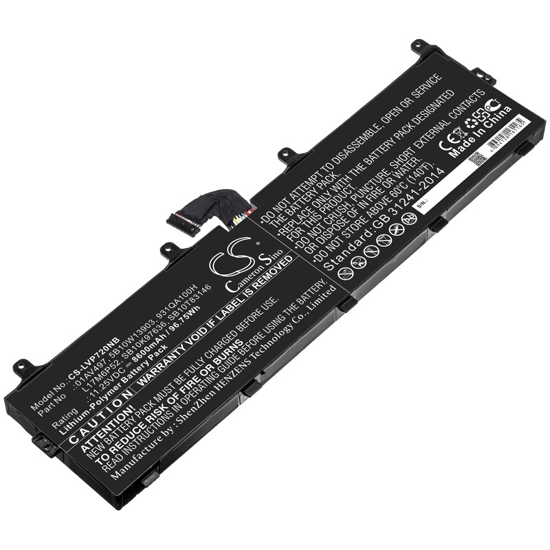 Μπαταρία για Laptop Lenovo Thinkpad P72, Type L17M6P52 8600mAh/96,75Wh