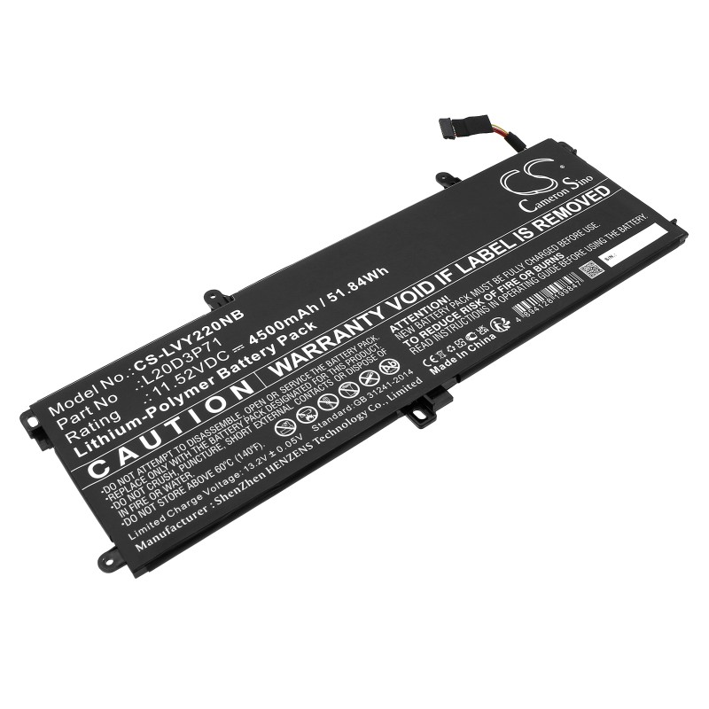 Μπαταρία για Lenovo ThinkPad X13 Yoga G2 type L20D3P71 with cable, connector 4500mAh/52Wh
