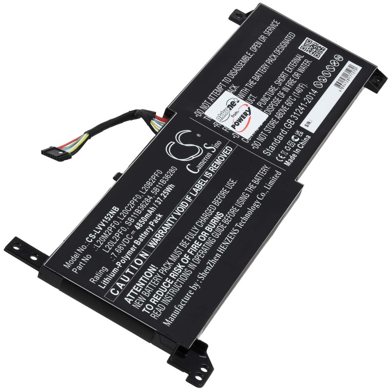 Μπαταρία για Laptop Lenovo V15-G2-ITL, IdeaPad 3 14ALC6, Type L20C2PF0, Type 5B11B36285 4850mAh/37,25Wh